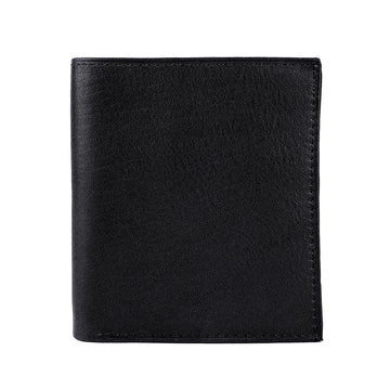 Hemener Men Black Genuine Leather Wallet