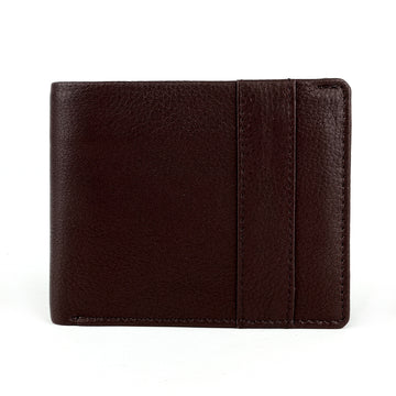 Hemener Men Brown Genuine Leather Wallet