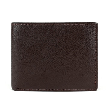 Hemener Men Dark Brown Genuine Leather Wallet