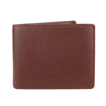 Hemener Men Dark Brown Genuine Leather Wallet