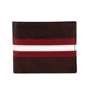 Hemener Men Dark Brown Genuine Leather Wallet