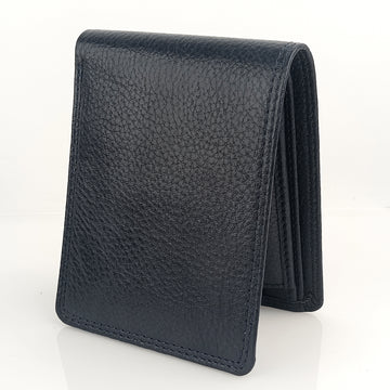 Hemener Men Blue Genuine Leather Wallet