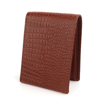 Hemener Men Brown Genuine Leather Wallet