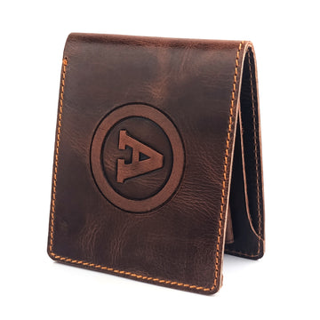 Hemener Men Dark Brown Genuine Leather Wallet
