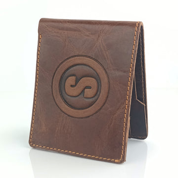 Hemener Men Brown Genuine Leather Wallet