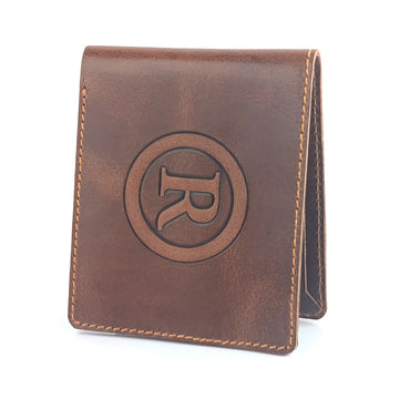 Hemener Men Brown Genuine Leather Wallet
