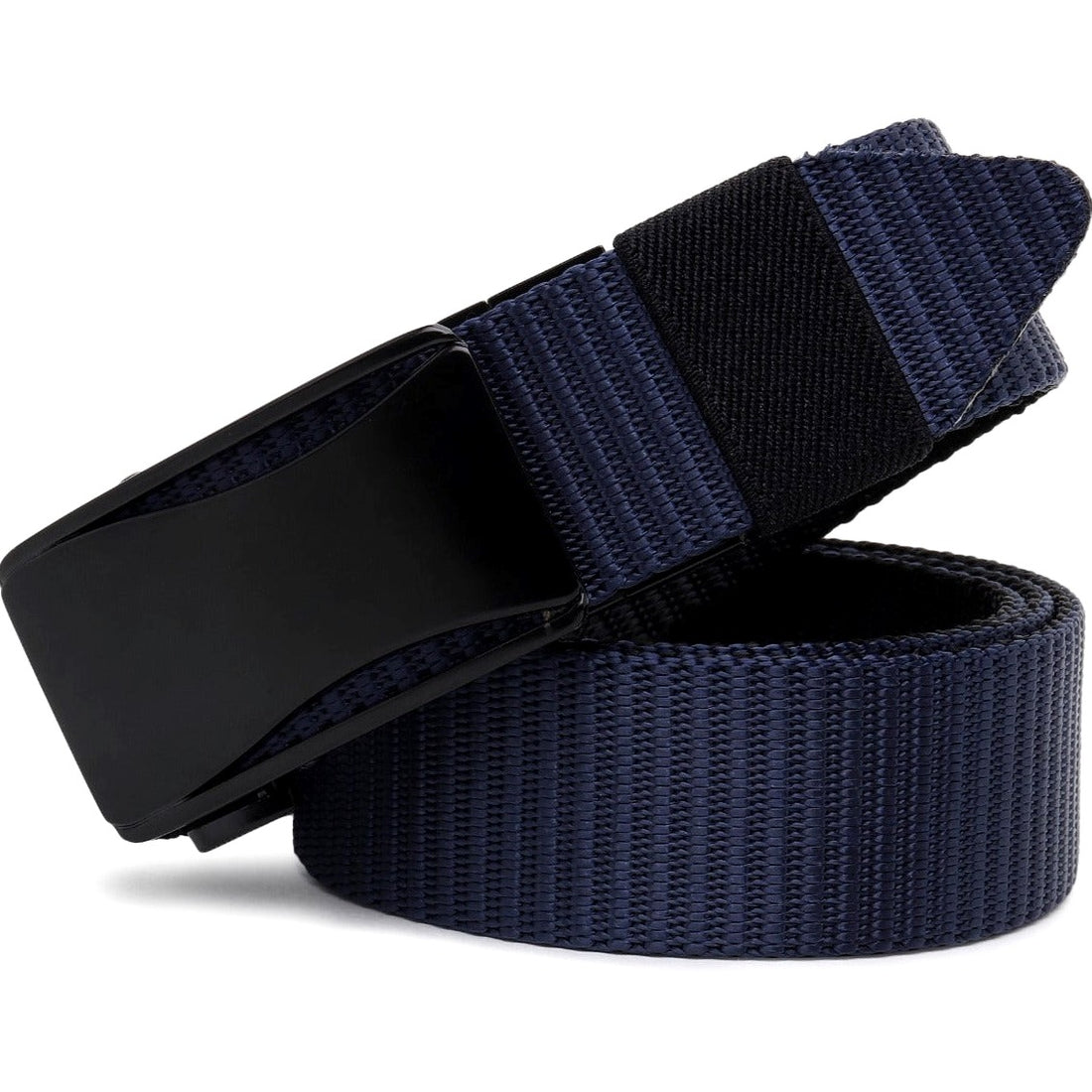 Hemener Unisex Black Blue Reversible Nylon Canvas Belt