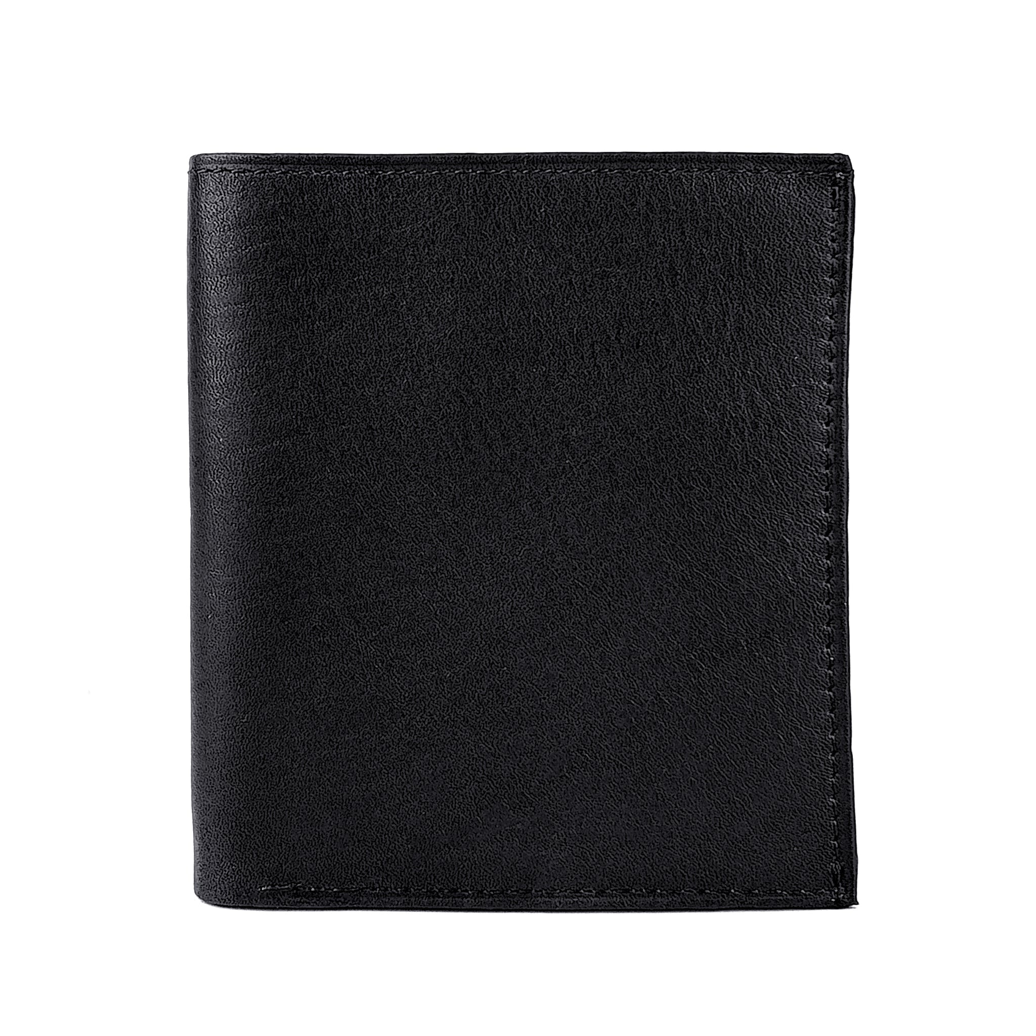 Hemener Men  Black Genuine Leather Wallet