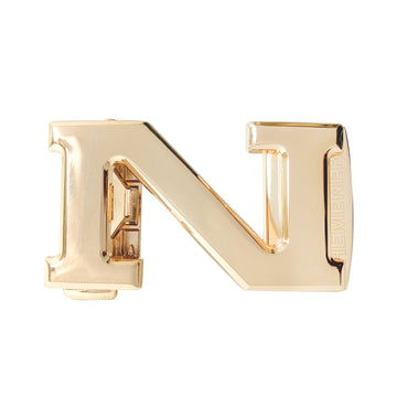 Hemener Men N Letter Metal Auto Grip Golden Glossy Buckle