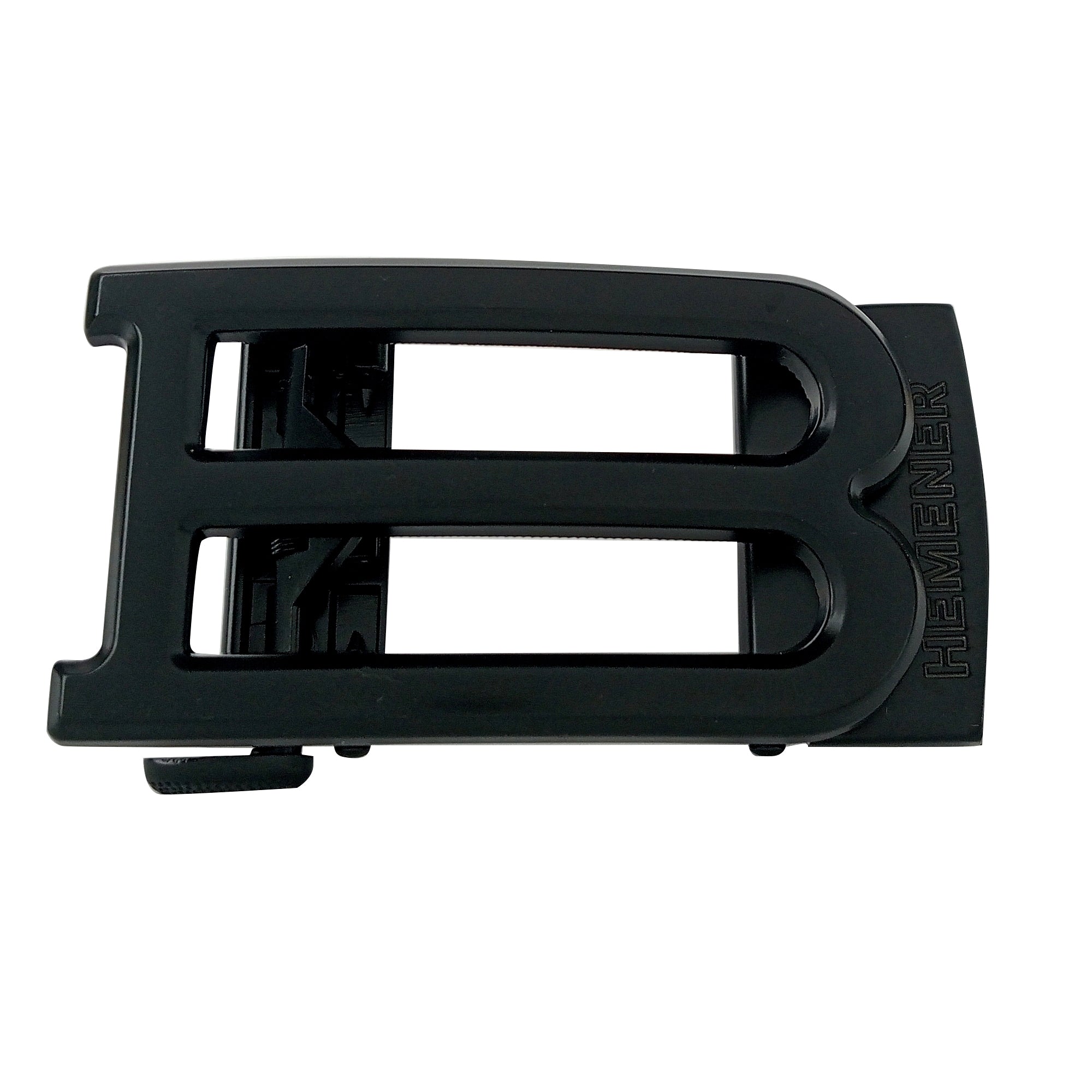 Hemener Men B Letter Metal Auto Grip Black Matte Buckle