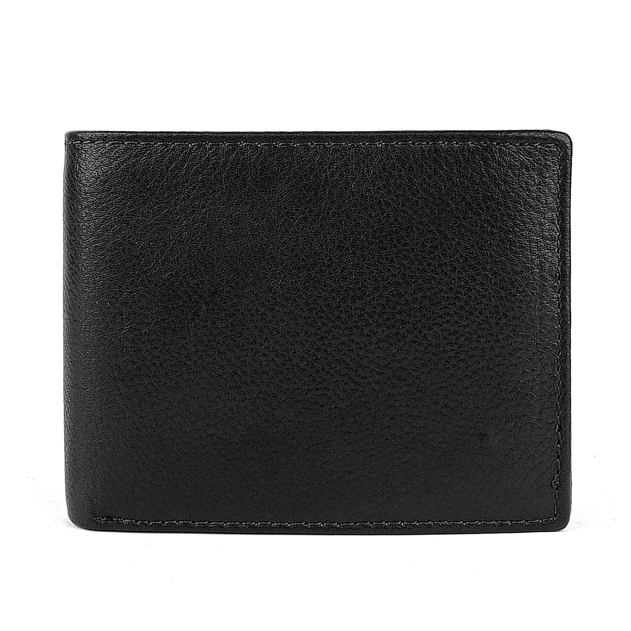 Hemener Men Black  Genuine Leather Wallet