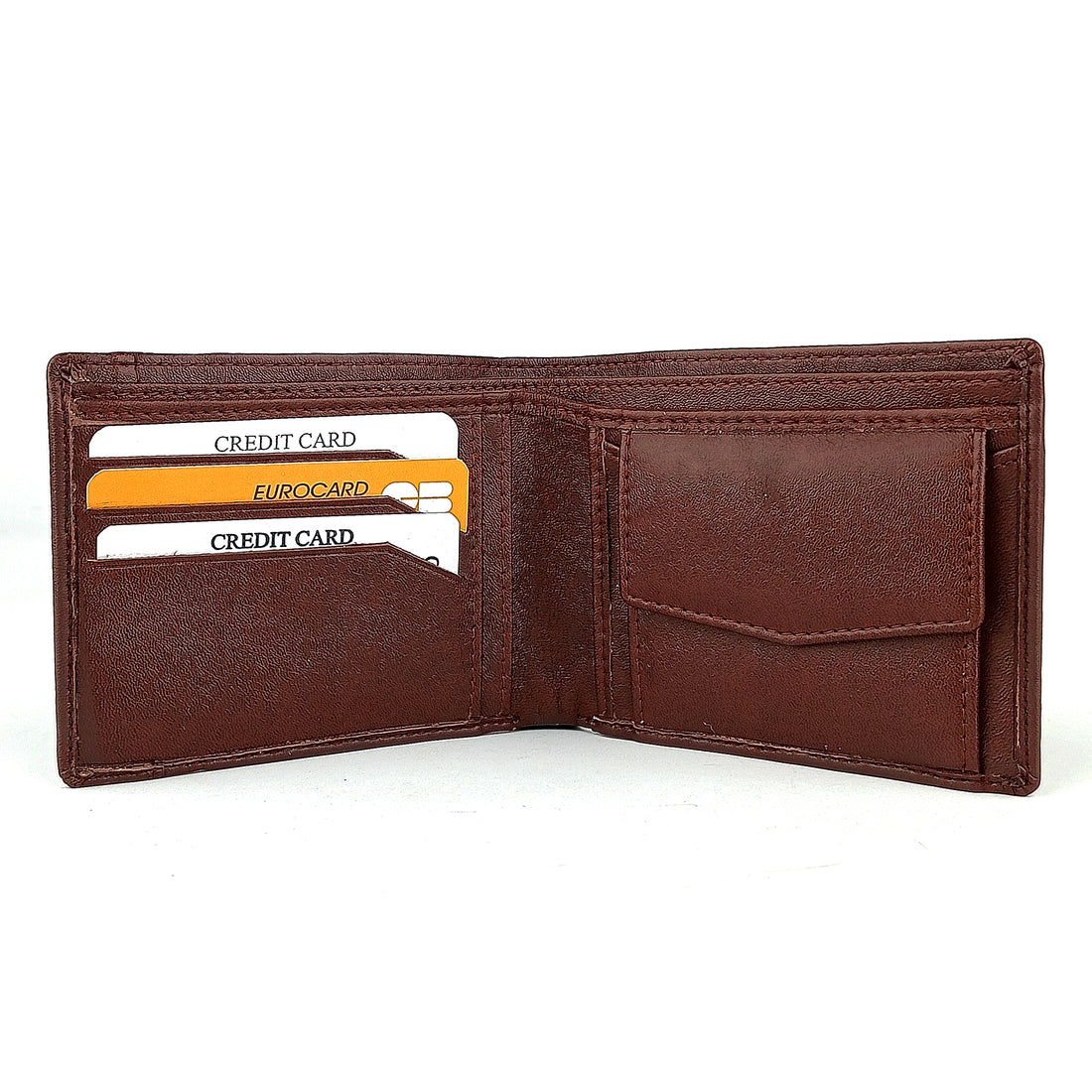 Hemener Men Dark Brown  Genuine Leather Wallet