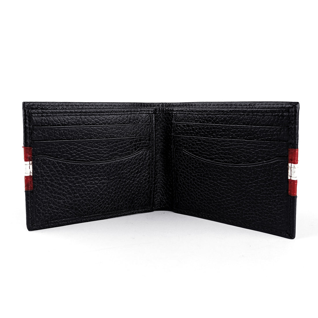 Hemener Men  Black Genuine Leather Wallet