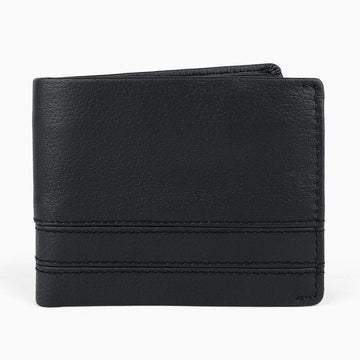 Hemener Men Black Genuine Leather Wallet