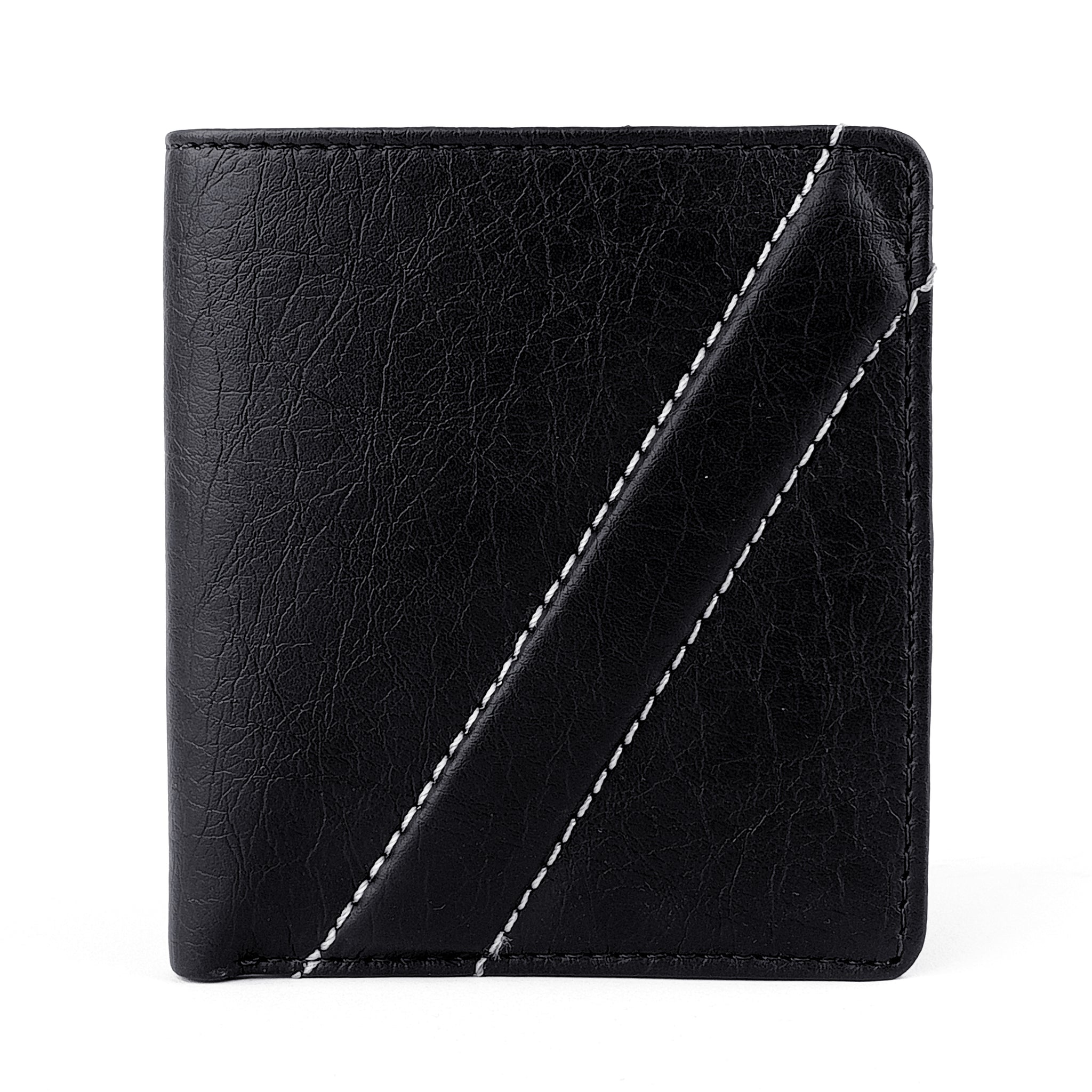 Hemener Men Black  Genuine Leather Wallet