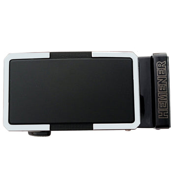 Hemener Men Metal Auto Grip Black Buckle