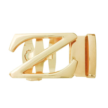 Hemener Men Z Letter Metal Auto Grip Golden Glossy Buckle