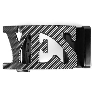 Hemener Men Stylish YES Text Metal Auto Grip Buckle
