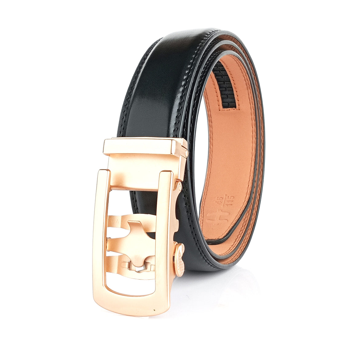 Hemener Men Black Texas Leather Belt