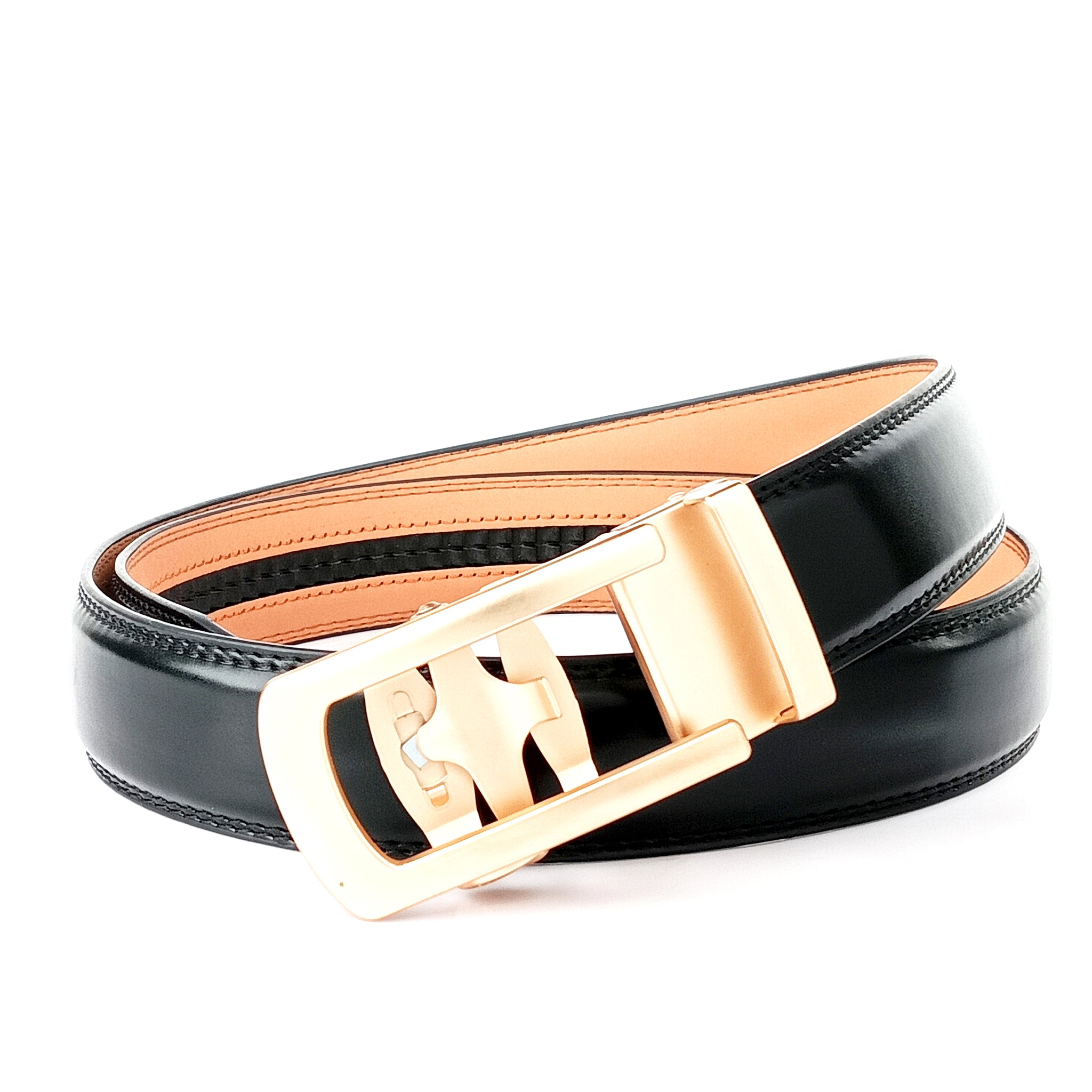 Hemener Men Black Texas Leather Belt