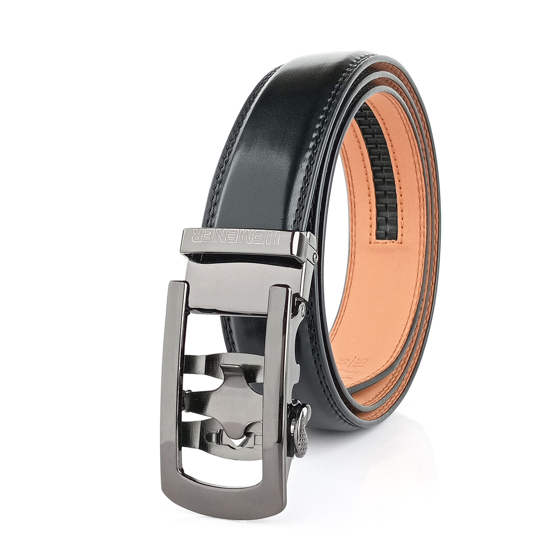 Hemener Men Black Texas Leather Belt