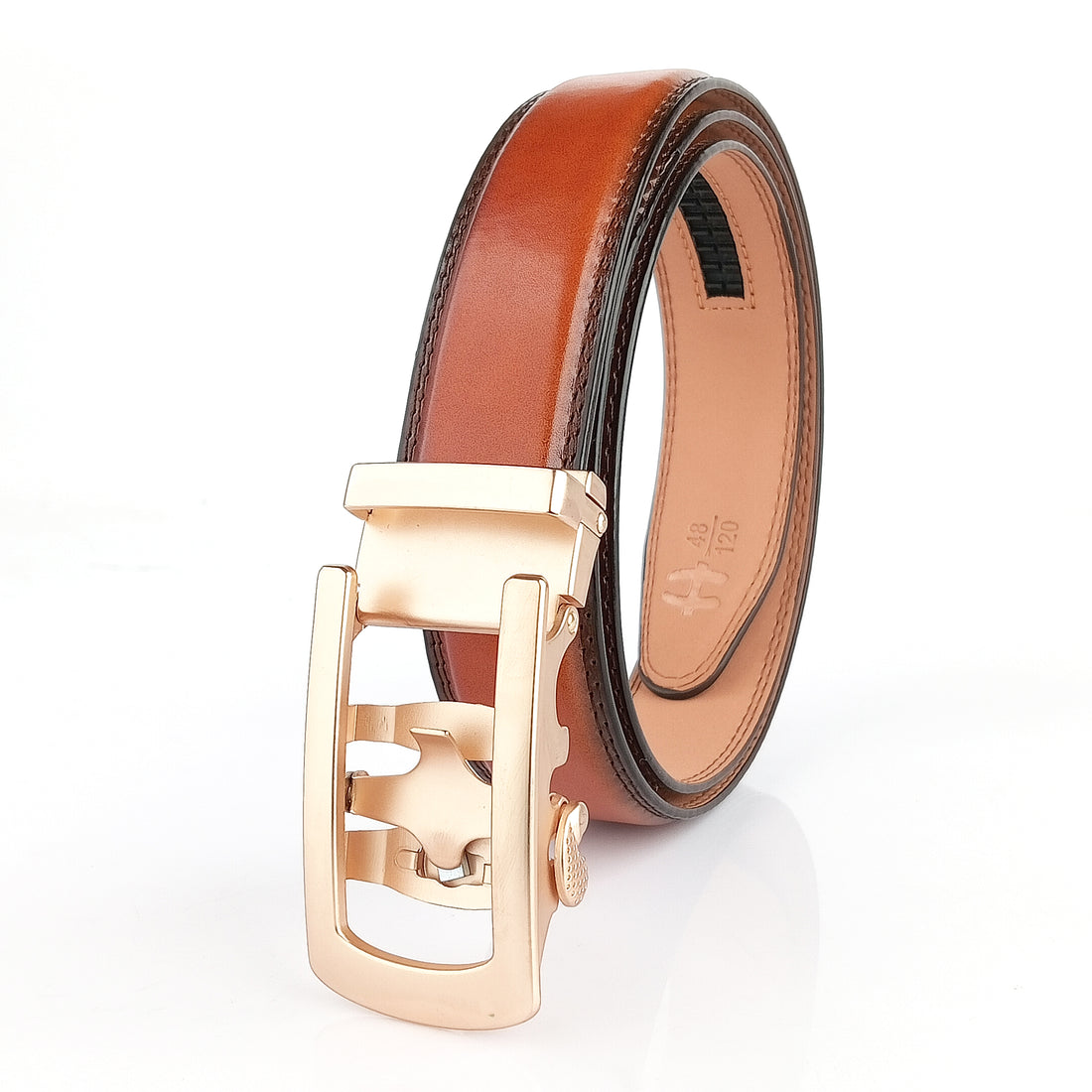 Hemener Men Tan Texas Leather Belt