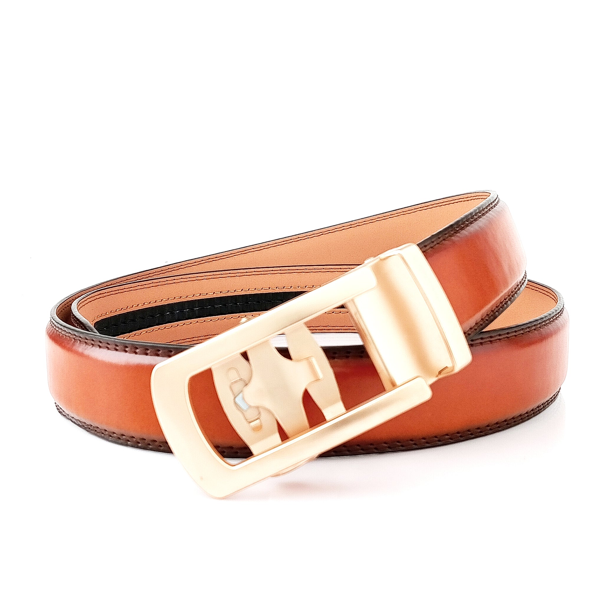 Hemener Men Tan Texas Leather Belt