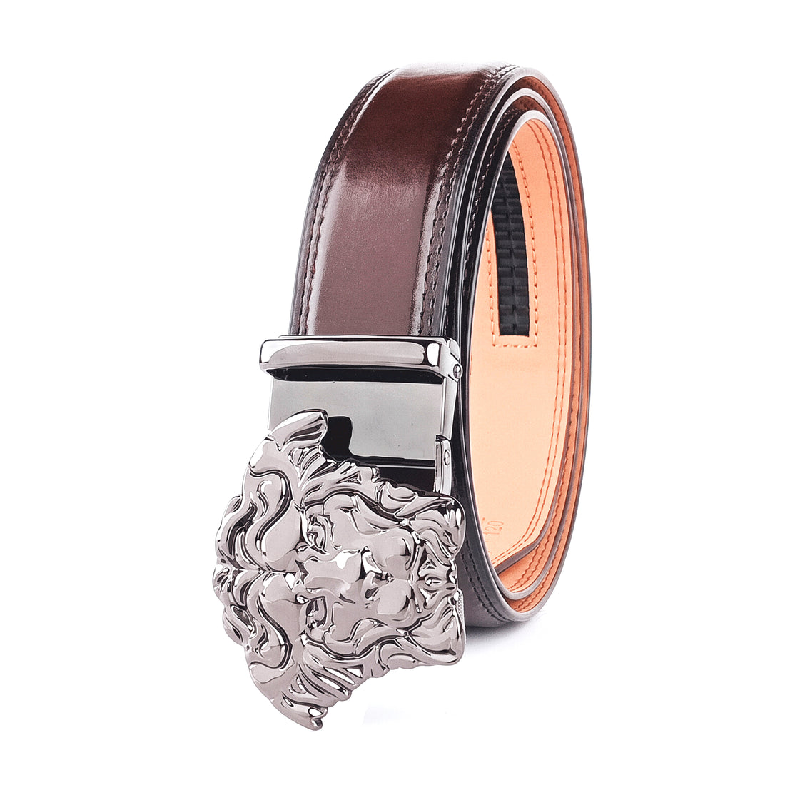 Hemener Men Dark Brown Texas Leather Belt