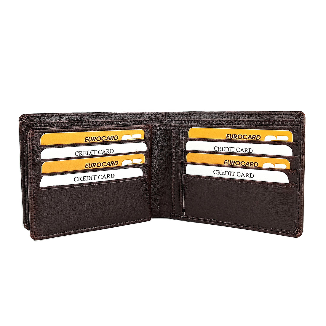 Hemener Men Dark Brown  Genuine Leather Wallet