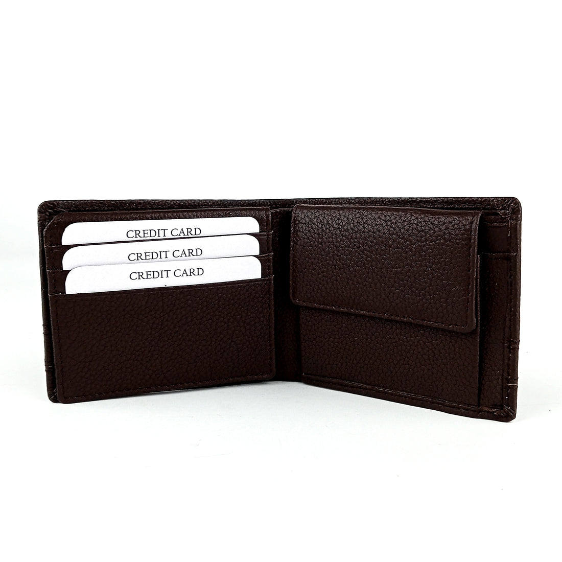 Hemener Men Dark Brown  Genuine Leather Wallet