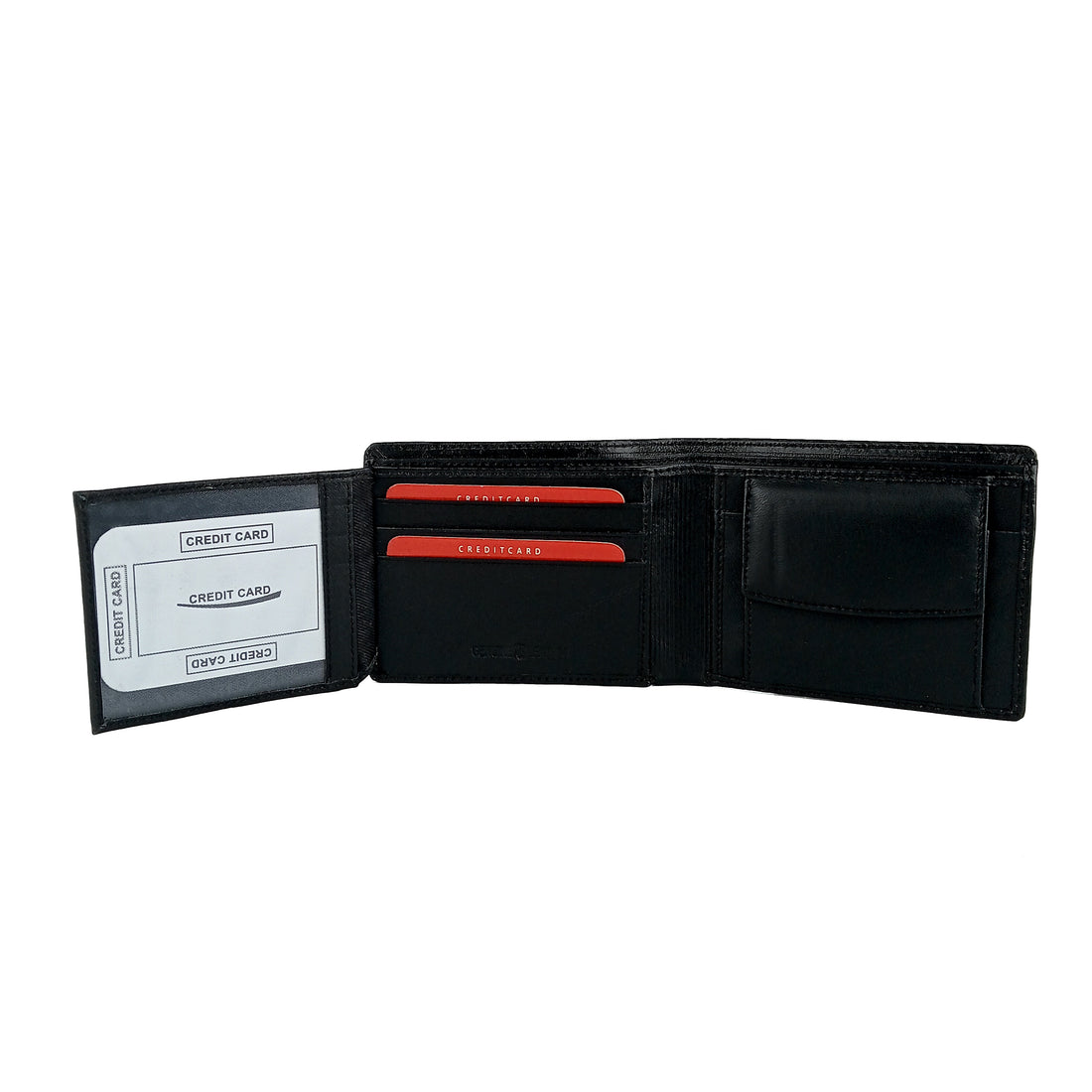 Hemener Men Black  Genuine Leather Wallet