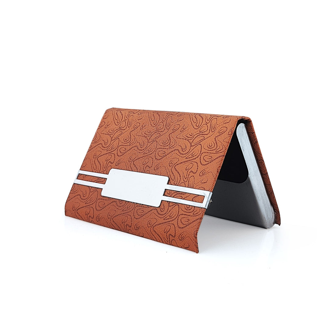 Hemener Metal Brown/ Tan/ Black Card Holder