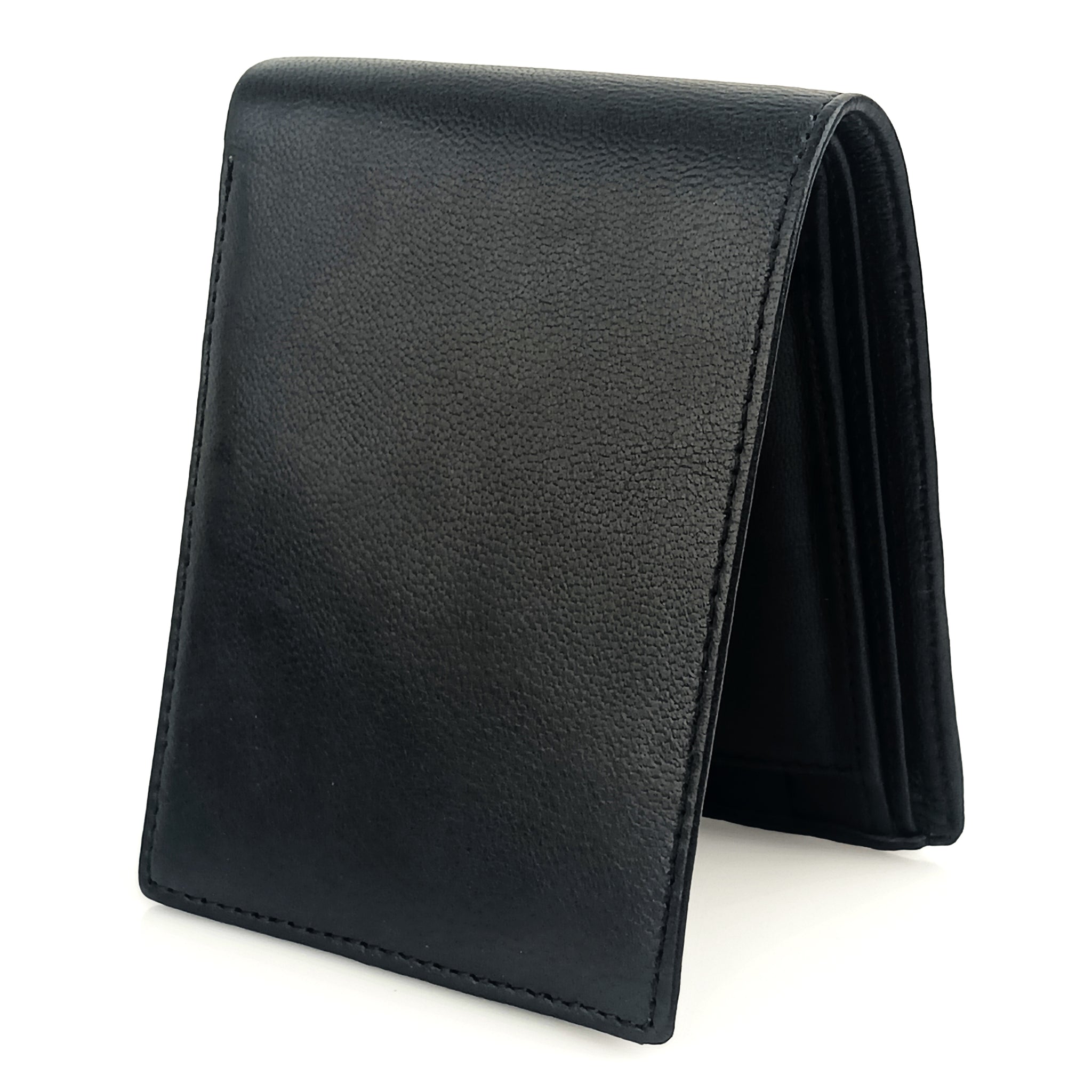 Hemener Men Black  Genuine Leather Wallet