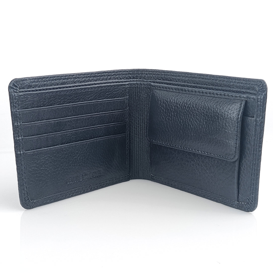 Hemener Men Blue  Genuine Leather Wallet