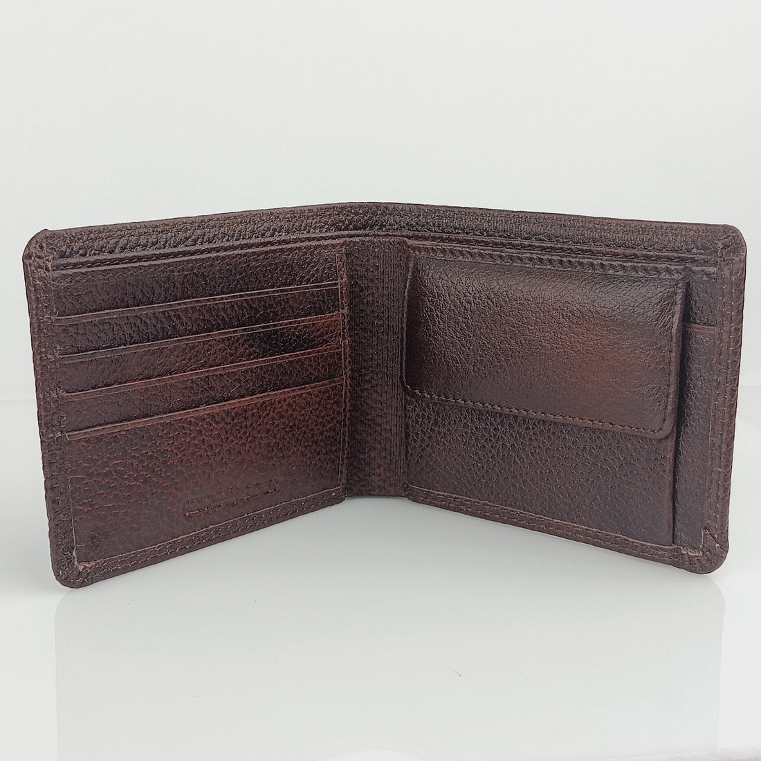 Hemener Men Dark Brown  Genuine Leather Wallet