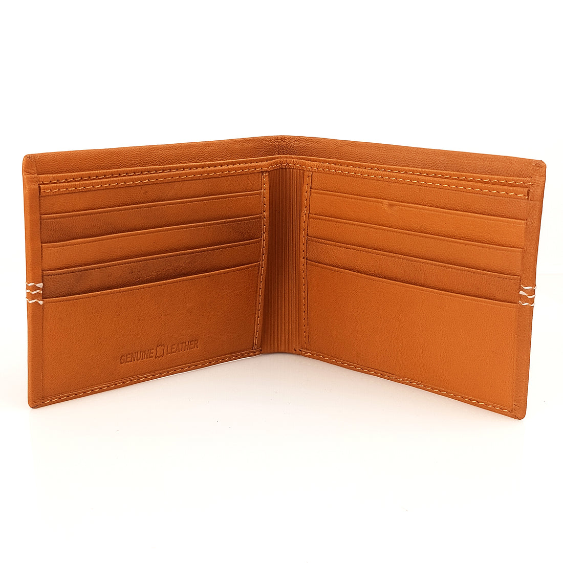 Hemener Men Tan  Genuine Leather Wallet