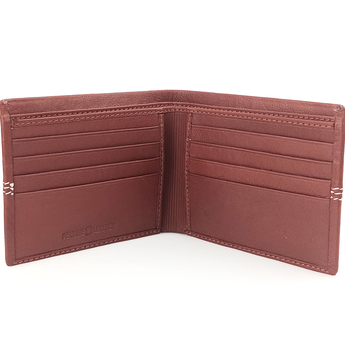 Hemener Men Cherry Brown  Genuine Leather Wallet