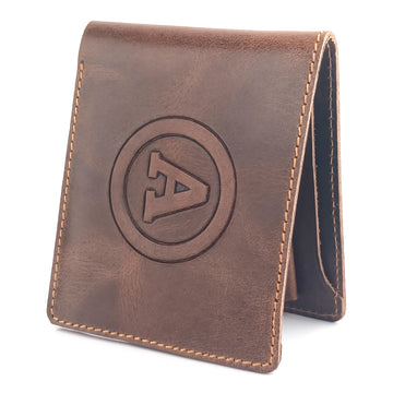 Hemener Men  Brown  Genuine Leather Wallet