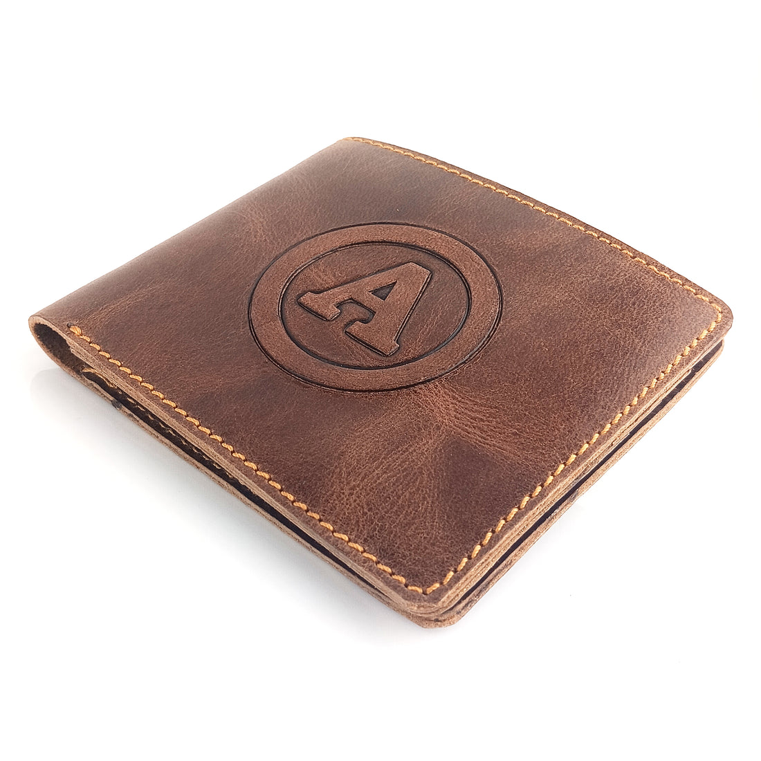 Hemener Men  Brown  Genuine Leather Wallet