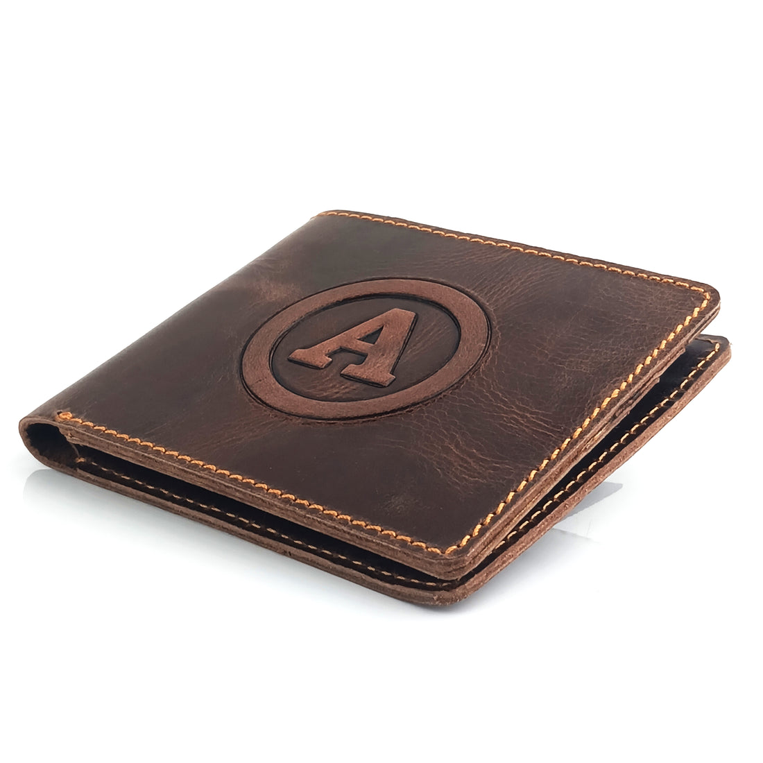 Hemener Men Dark Brown  Genuine Leather Wallet