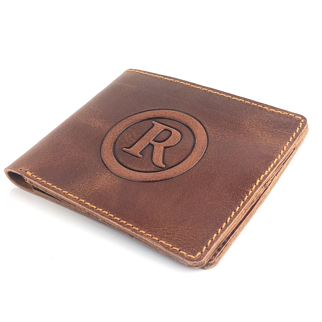 Hemener Men  Brown  Genuine Leather Wallet