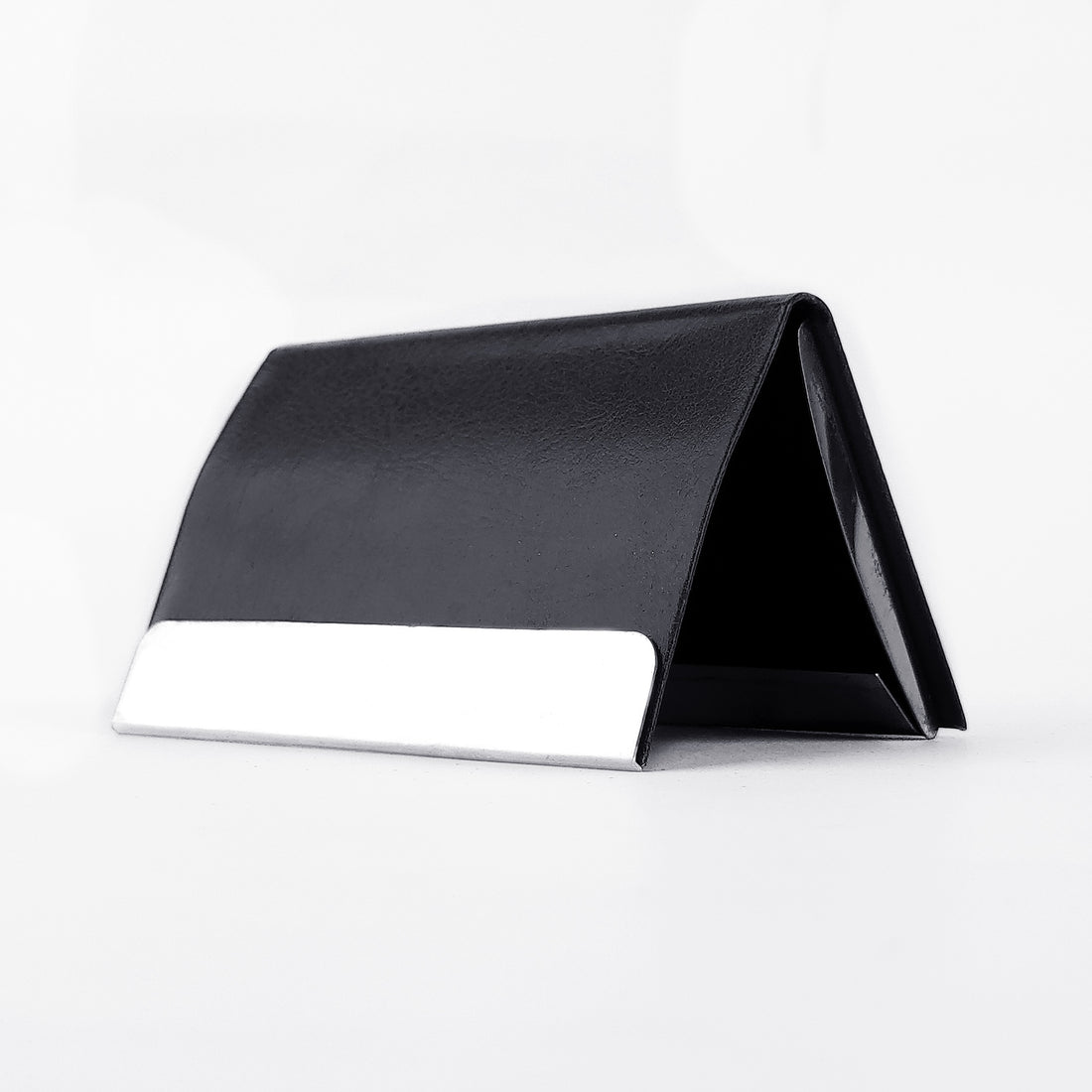 Hemener Metal Black/ Brown Card Holder