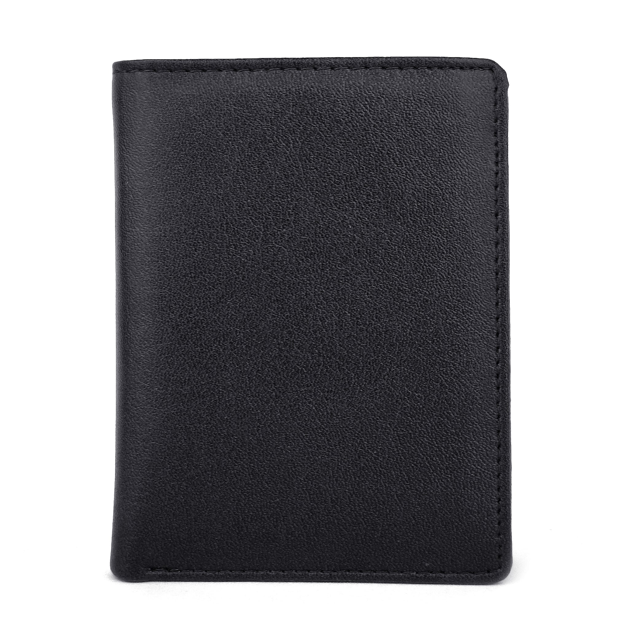 Hemener Leather Black/ Brown/ Dark Brown Card Holder