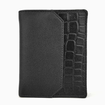 Hemener Leather Black/ Brown/ Dark Brown Card Holder