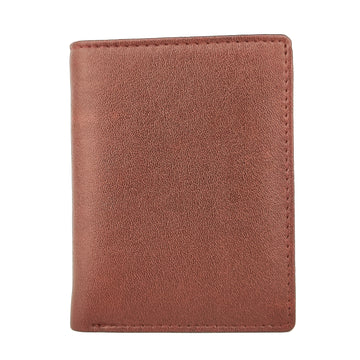 Hemener Leather Brown/ Dark Brown Card Holder