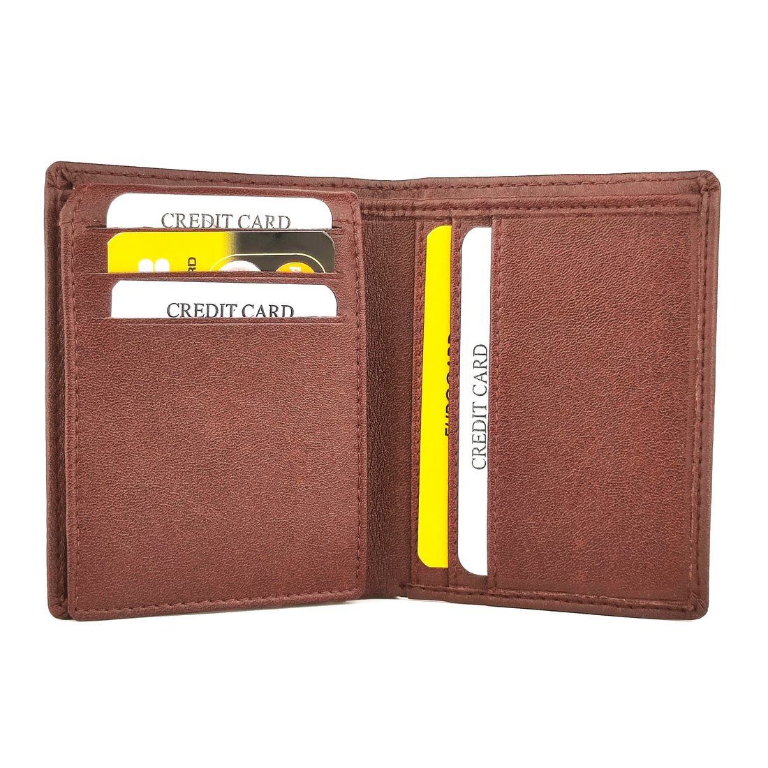 Hemener Leather Brown/ Dark Brown Card Holder