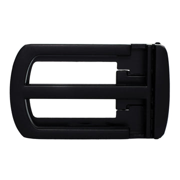 Hemener Men Metal Pin Hole Black Matte Buckle