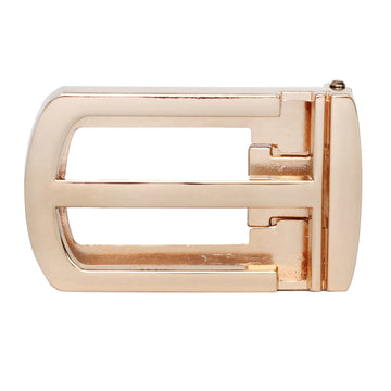 Hemener Men Metal Pin Hole Golden Glossy Buckle