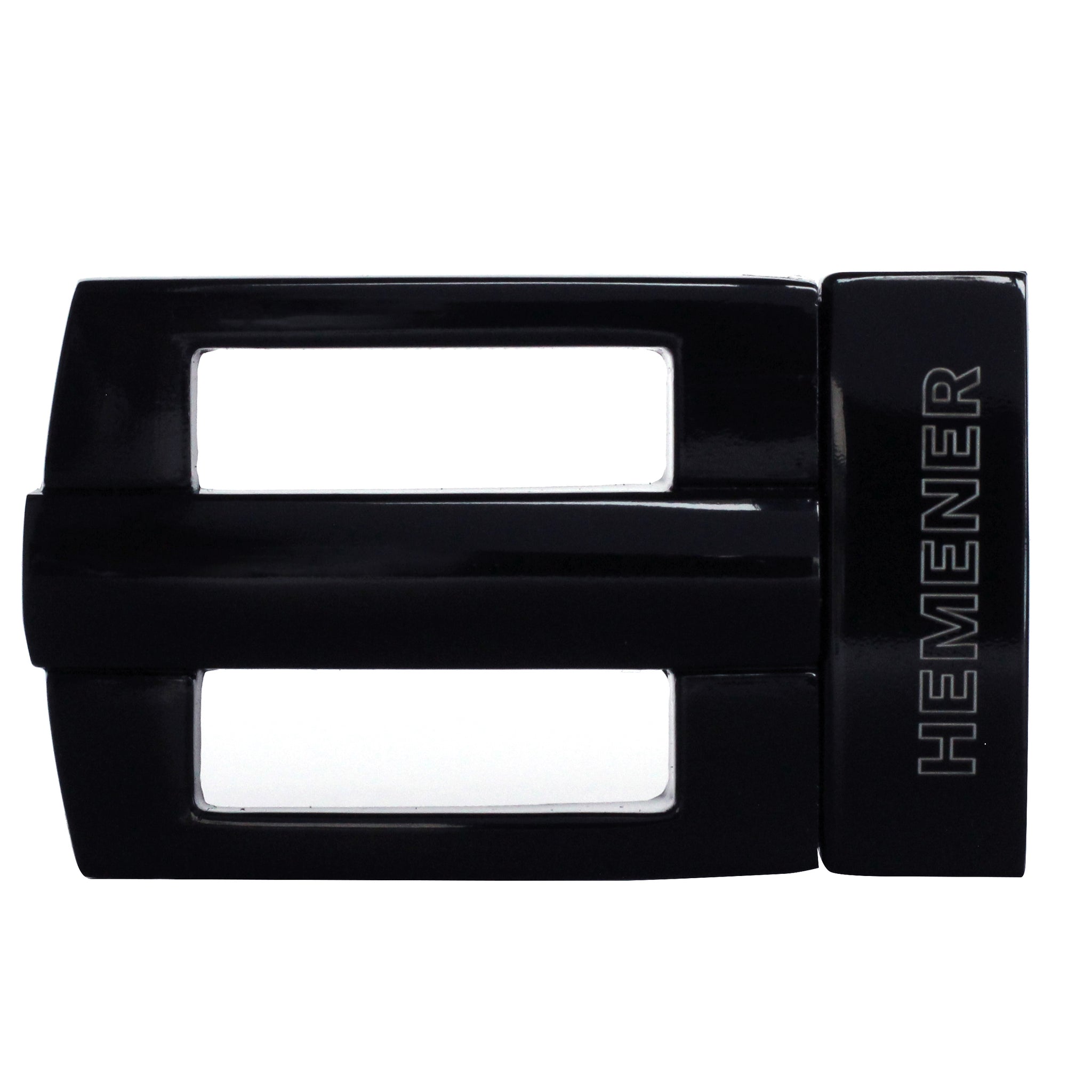 Hemener Men Metal Pin Hole Black Matte Buckle