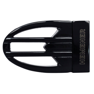 Hemener Men Metal Pin Hole Black Matte Buckle